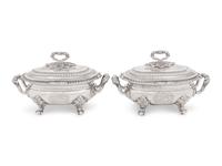A Pair of George III Silver Sauce Tureens