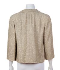 A Chanel Taupe Wool and Metallic Thread Jacket and Camisole, No size.