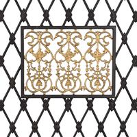 A Pair of Large Parcel Gilt Iron Gates