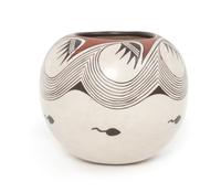 Helen Naha "Feather Woman" (1922–1993), Hopi Height 5 x diameter 6 inches.