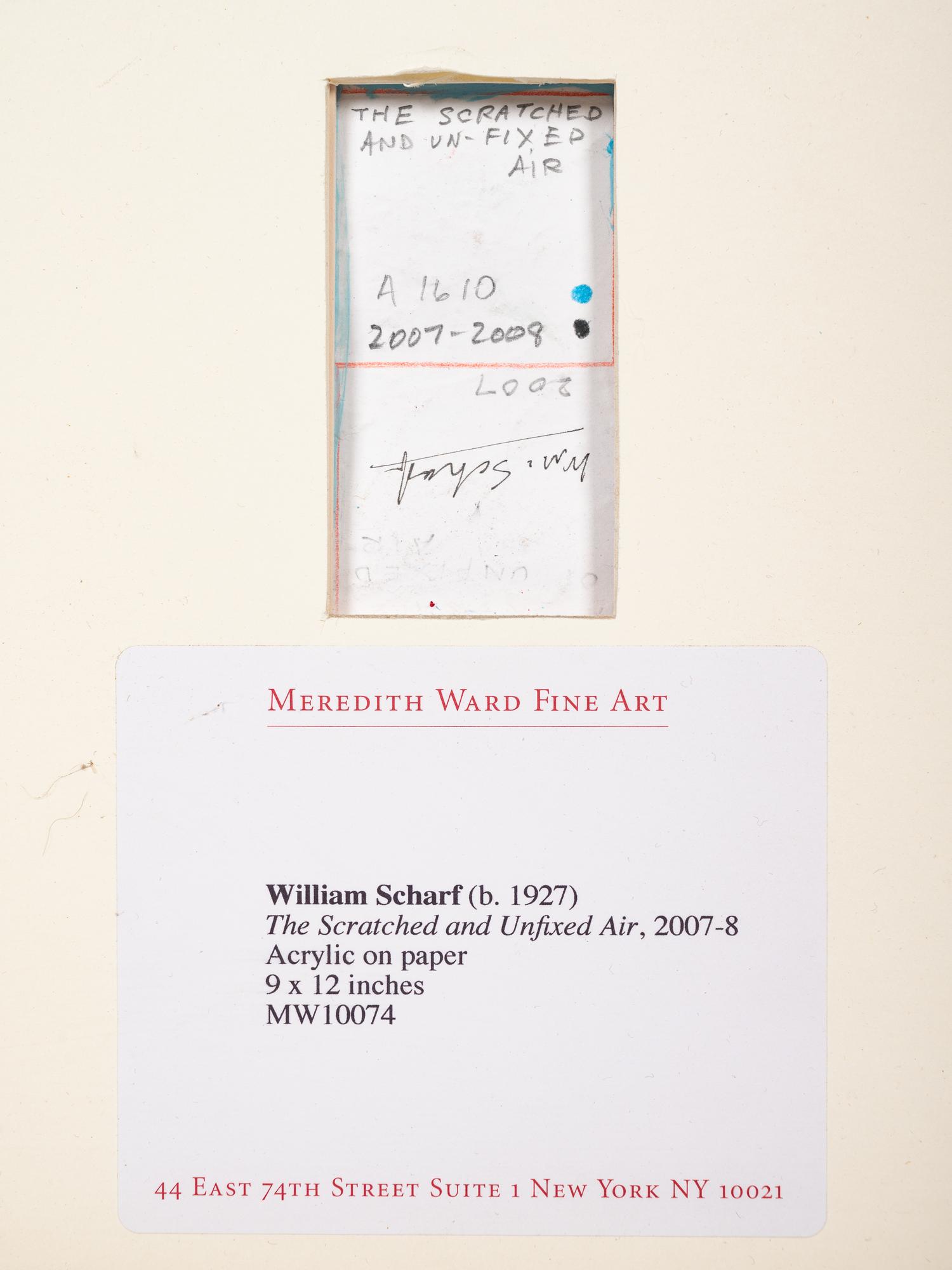 The Scratched and Unfixed Air, 2007-8 and They Thought Their Worlds of Each Other, 2008 (a pair of works)