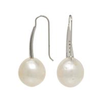 CULTURED PEARL AND DIAMOND EARRINGS
