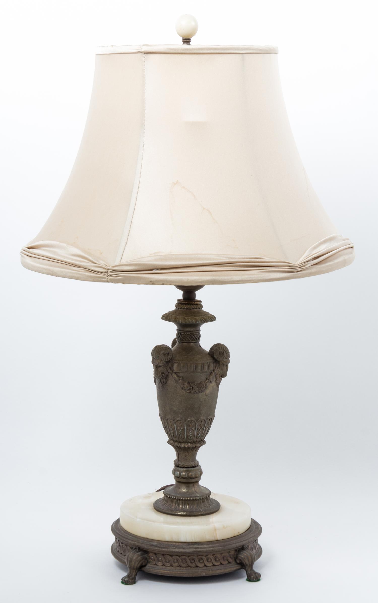A Neoclassical Style Lamp Height overall 25 inches.
