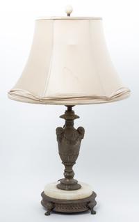 A Neoclassical Style Lamp Height overall 25 inches.