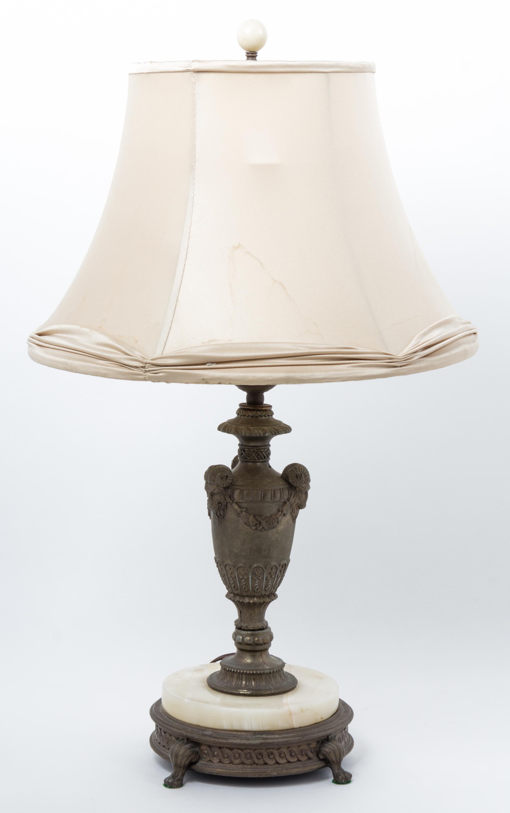 A Neoclassical Style Lamp Height overall 25 inches.