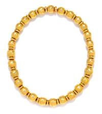 An 18 Karat Yellow Gold Bead Necklace, David Webb, 113.50 dwts.