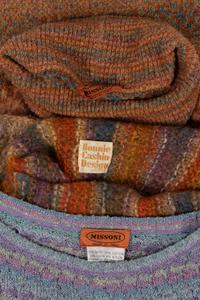 Three Knit Items: One Missoni Top, One Missoni Dress, One Bonnie Cashin Top, 1970-1980s