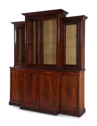 A Regency Mahogany Breakfront Bookcase