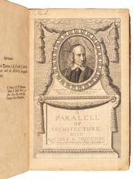 FRÉART, ROLAND, Sieur de Chambray (ca 1606-1676). A Parallel of the Antient Architecture with the Modern in a Collection of ten Principal Authors who have written upon the five orders… London: T. Roycroft for J. Place, 1664.