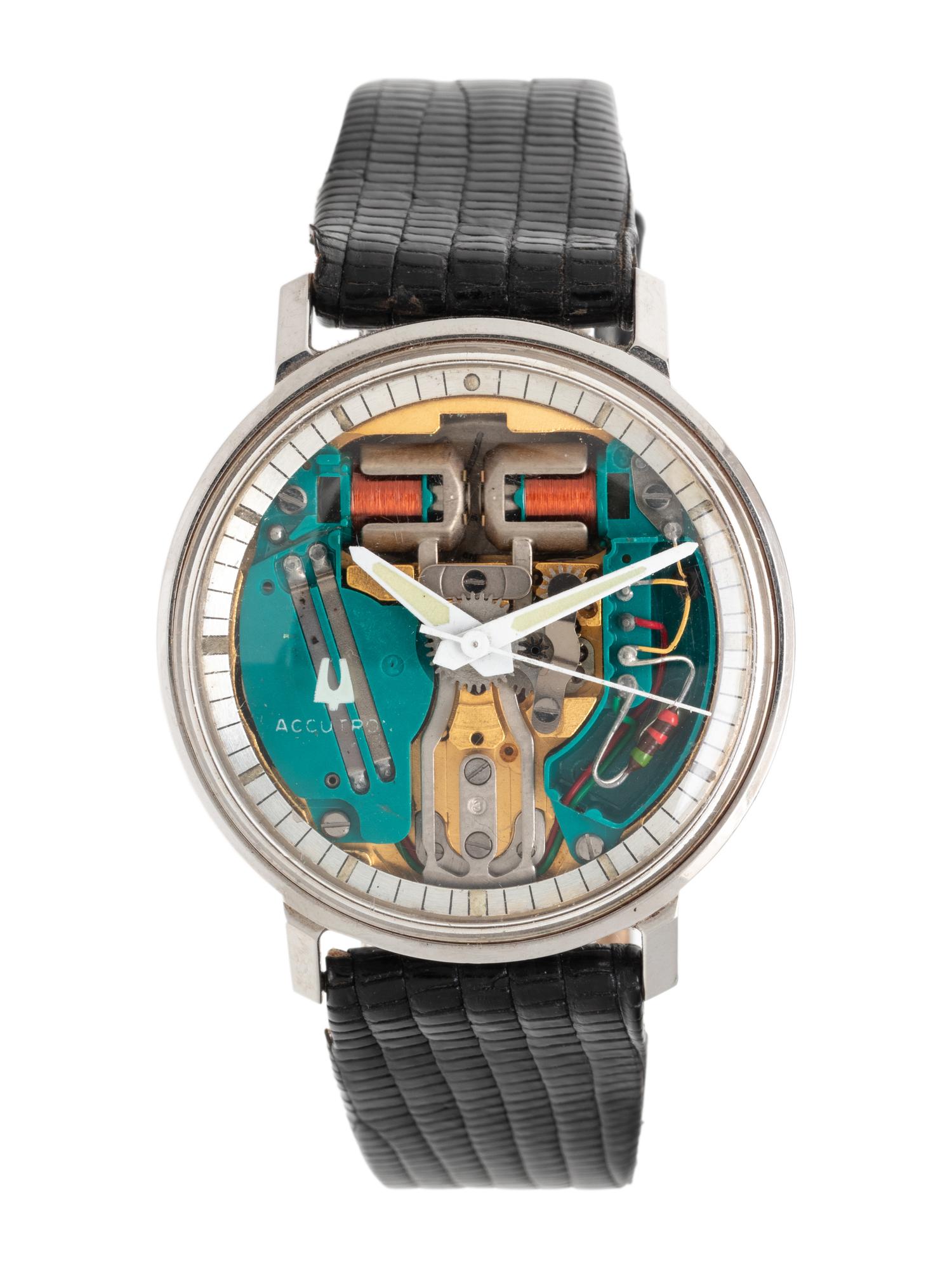 BULOVA, M9 STAINLESS STEEL ACCUTRON 'SPACE VIEW' WATCH