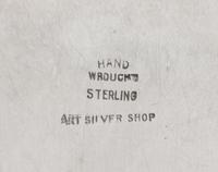 An American Arts and Crafts Silver Tray, Art Silver Shop, Chicago, of quatrefoil form with a spot-hammered finish, the border with an a
