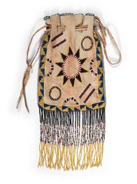 Apache Beaded Hide Drawstring Bag