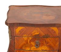 A Pair of Dutch Marquetry Side Tables with Gilt Metal Mounts