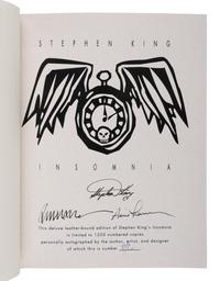 KING, Stephen (b. 1947). Insomnia. Shingletown, CA: Mark V. Ziesing Books, 1994.