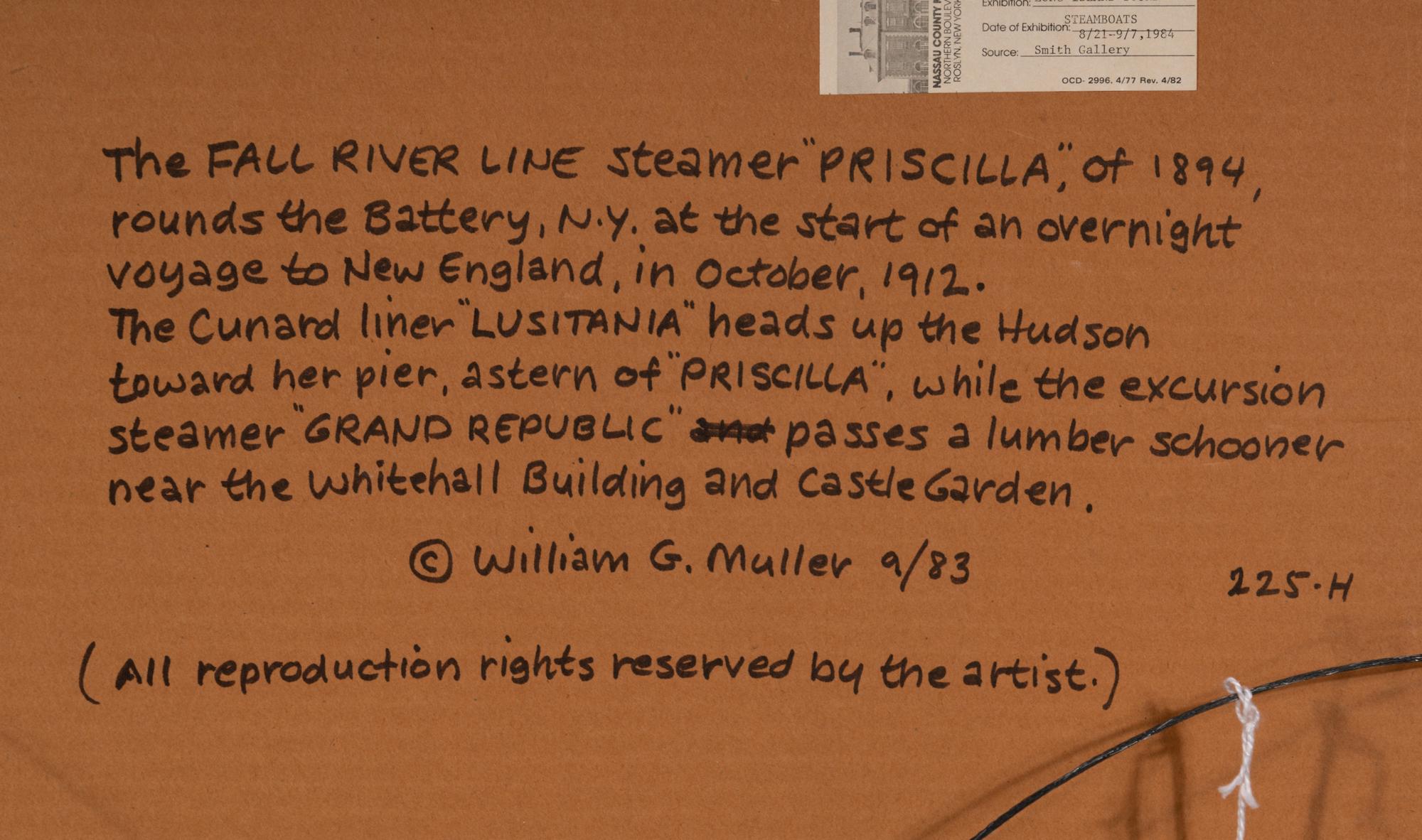 The Fall River Line Steamer "Priscilla ," of 1894 , 1983
