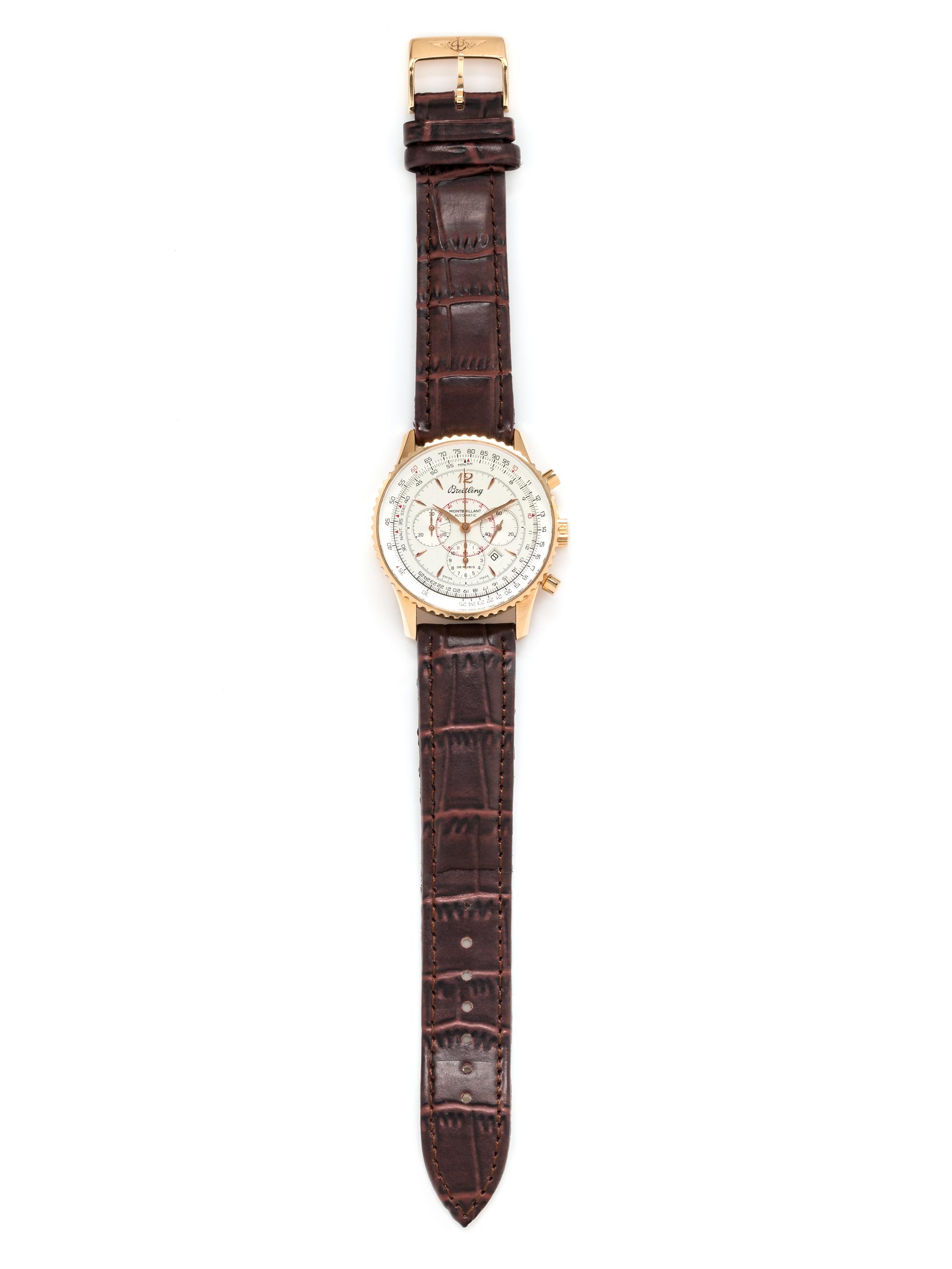 BREITLING, 18K YELLOW GOLD REF. H41330 'NAVITIMER MONTBRILLIANT' CHRONOGRAPH WRISTWATCH