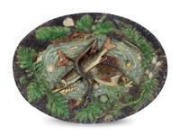 A Large Majolica Plate in the Style of Palissy