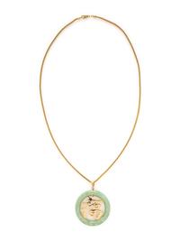 YELLOW GOLD AND JADE NECKLACE