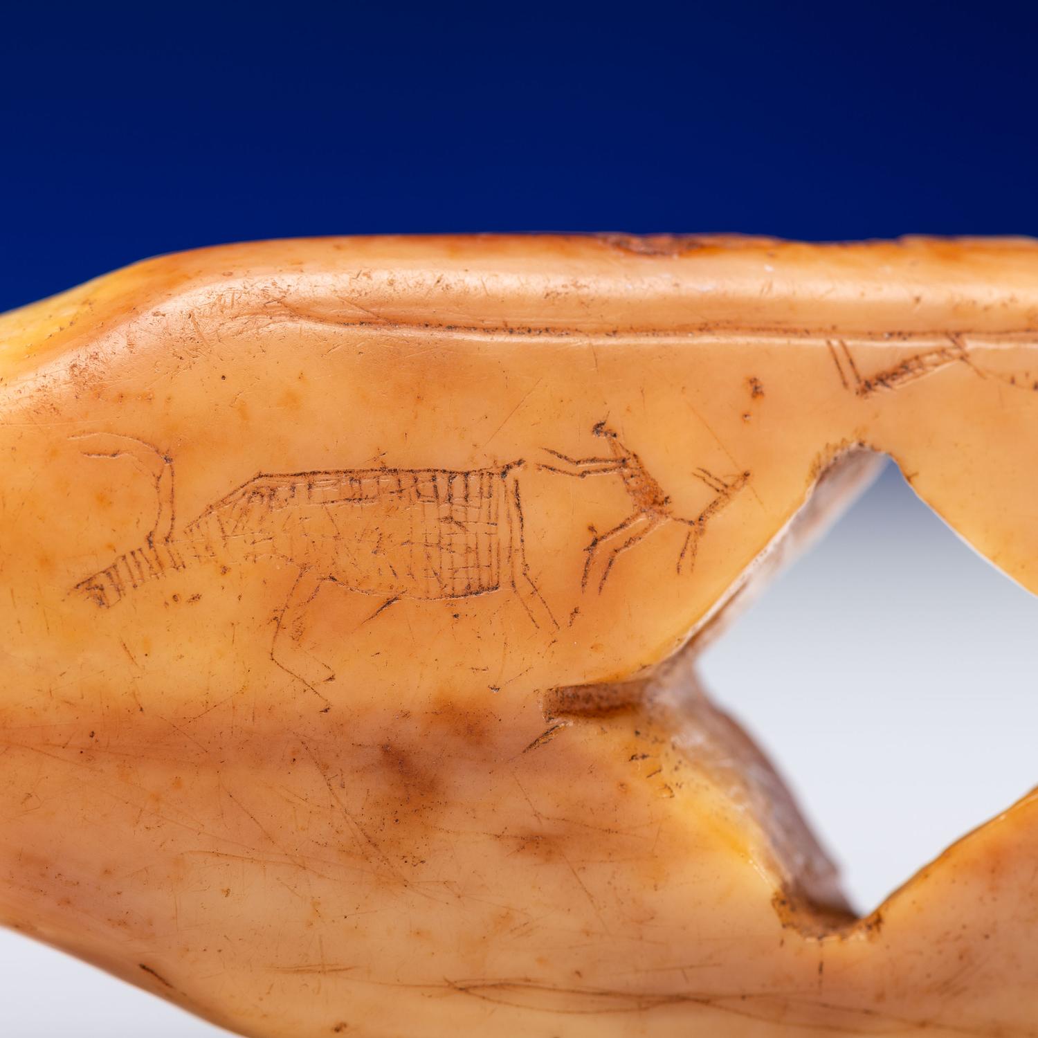 Iñupiat Fossilized Walrus Ivory Adze Handle