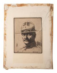 [WORLD WAR I]. WALL, Bernhardt (1872-1956), artist. 3 etchings of John J. Pershing & Joseph Joffrey.