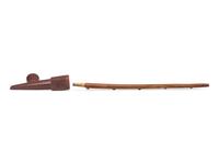 Plains Catlinite Pipe Bow, with Tacked Wood Stem