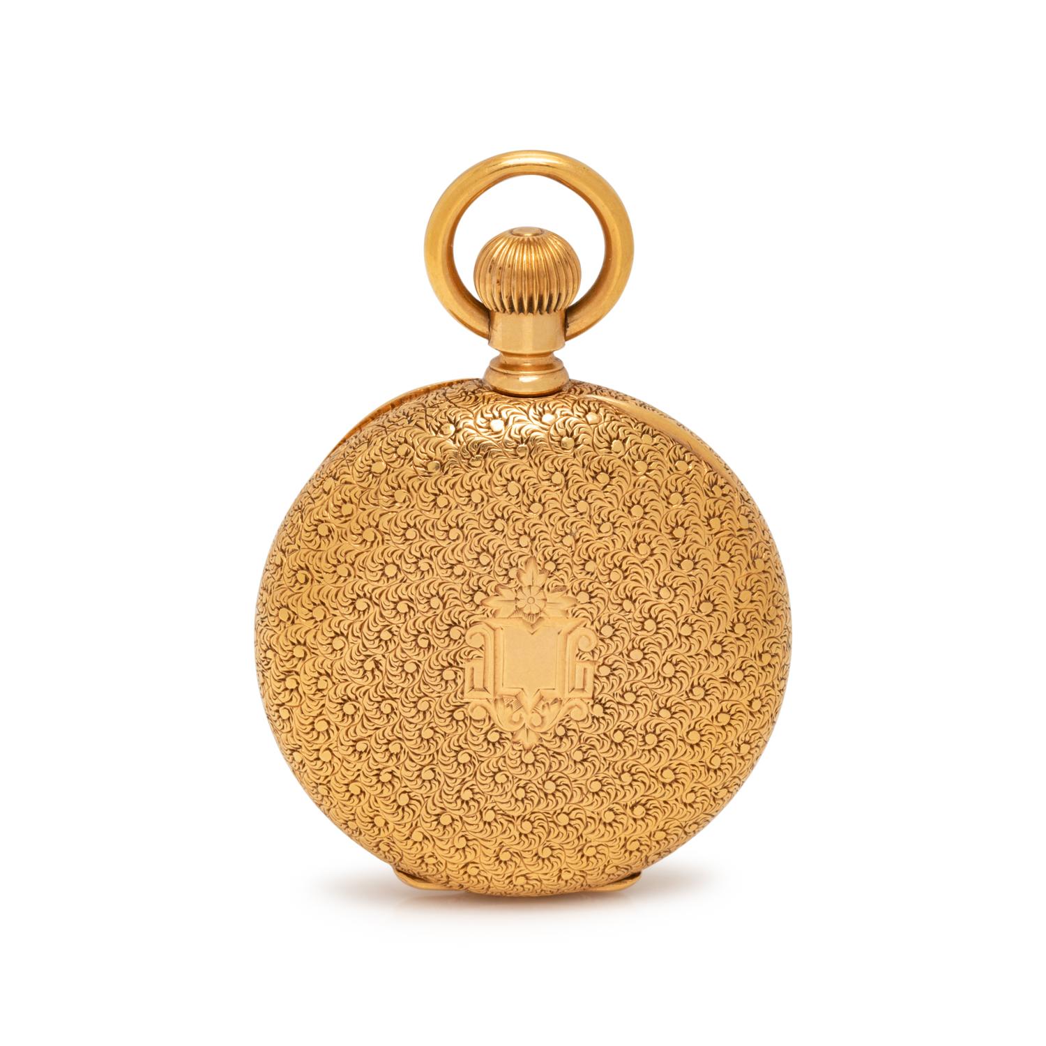 TIFFANY & CO., 18K YELLOW GOLD OPEN FACE POCKET WATCH