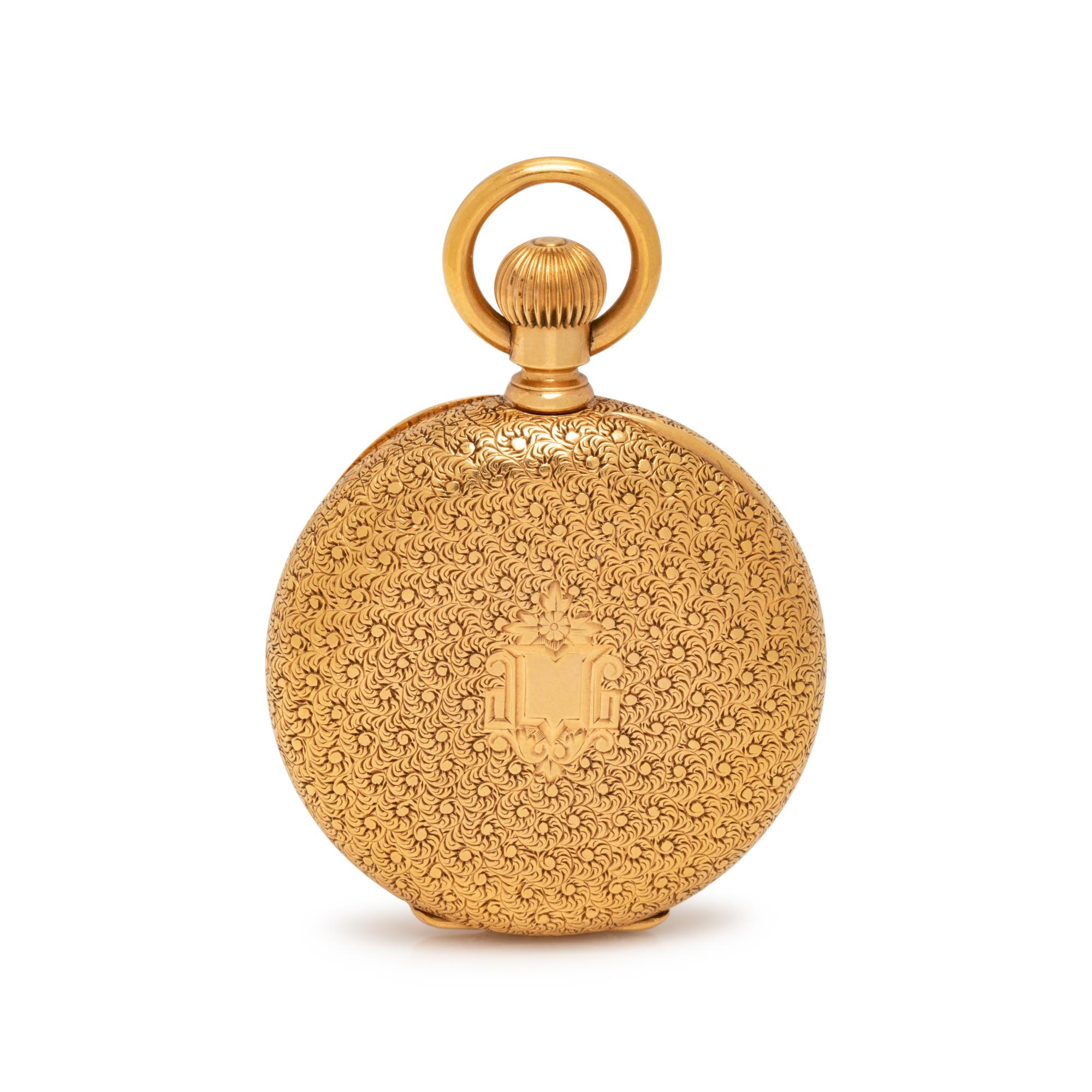 TIFFANY & CO., 18K YELLOW GOLD OPEN FACE POCKET WATCH