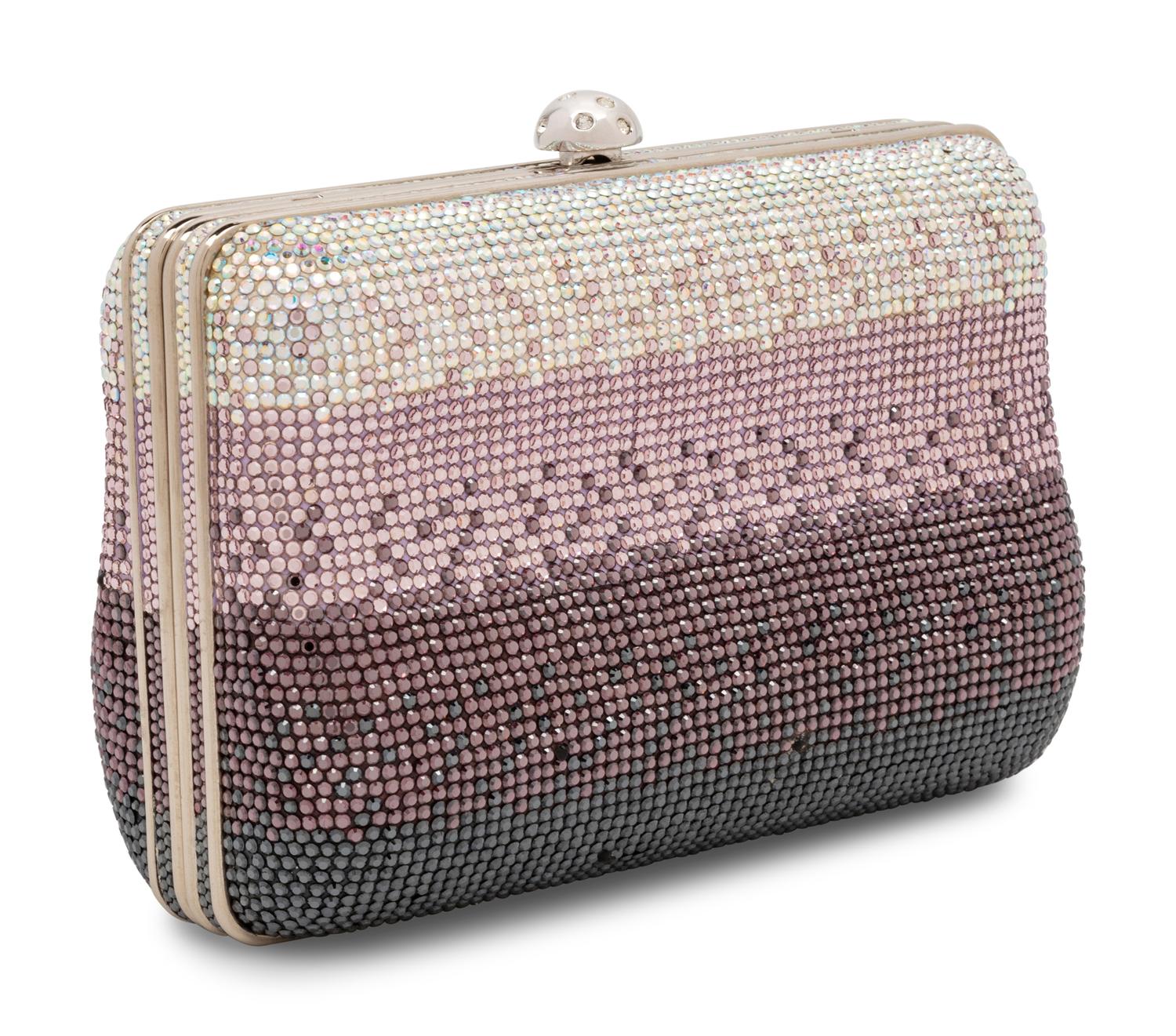 Judith Leiber Ombre Minaudière Silver-Tone Metal
