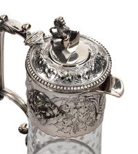 A Victorian Silver-Plate Mounted Cut Glass Claret Jug