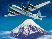 LEYDENFROST, Alexander (1888-1961). Boeing's B-29's Soften up Japan for Invasion . c. 1944.
