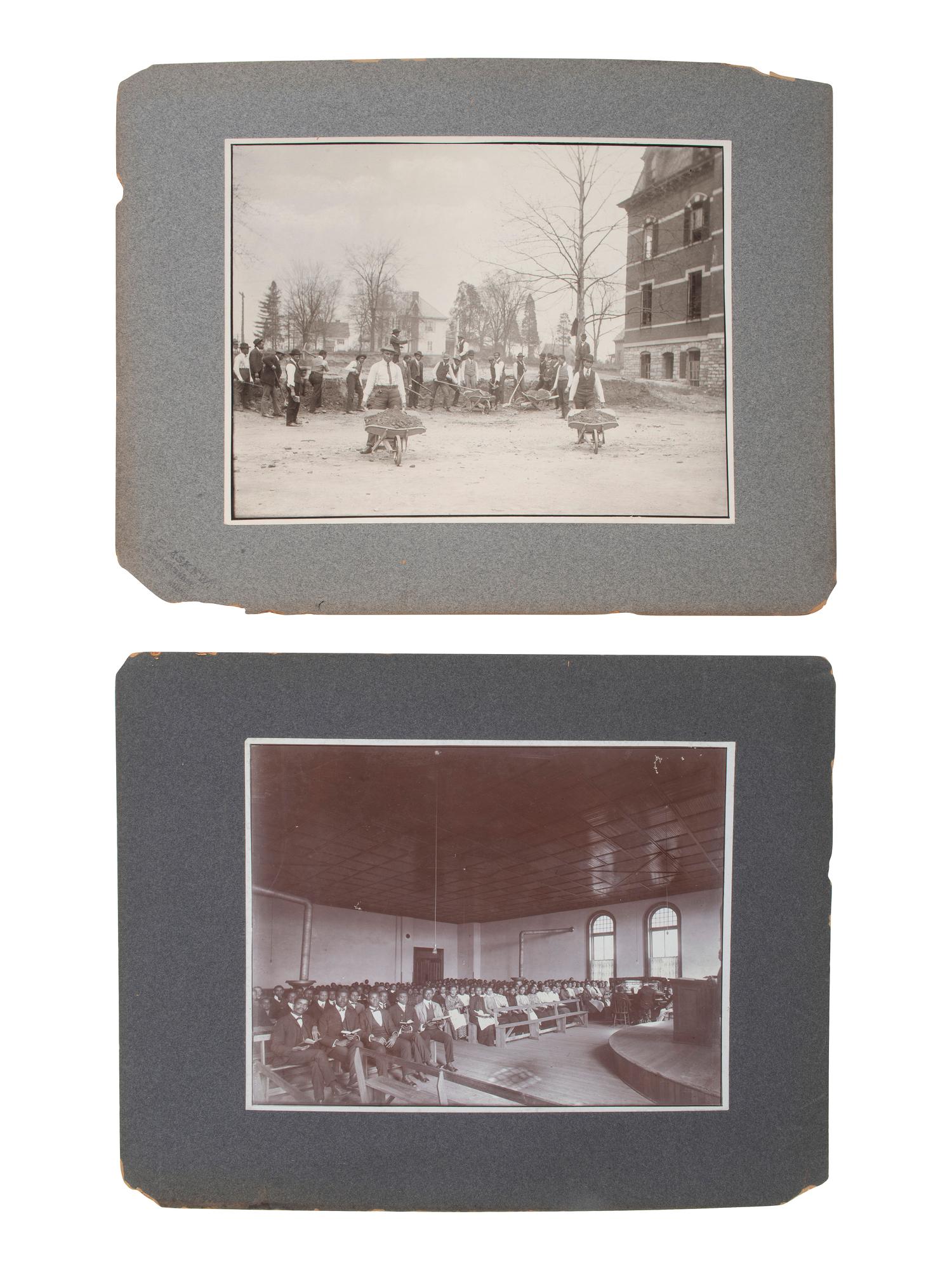 [EARLY PHOTOGRAPHY]. A group of 3 photographs of African American subjects, incl. occupational and religious scenes taken by formerly enslaved African American photographer Thomas ASKEW (ca 1847-1914). Atlanta, GA.