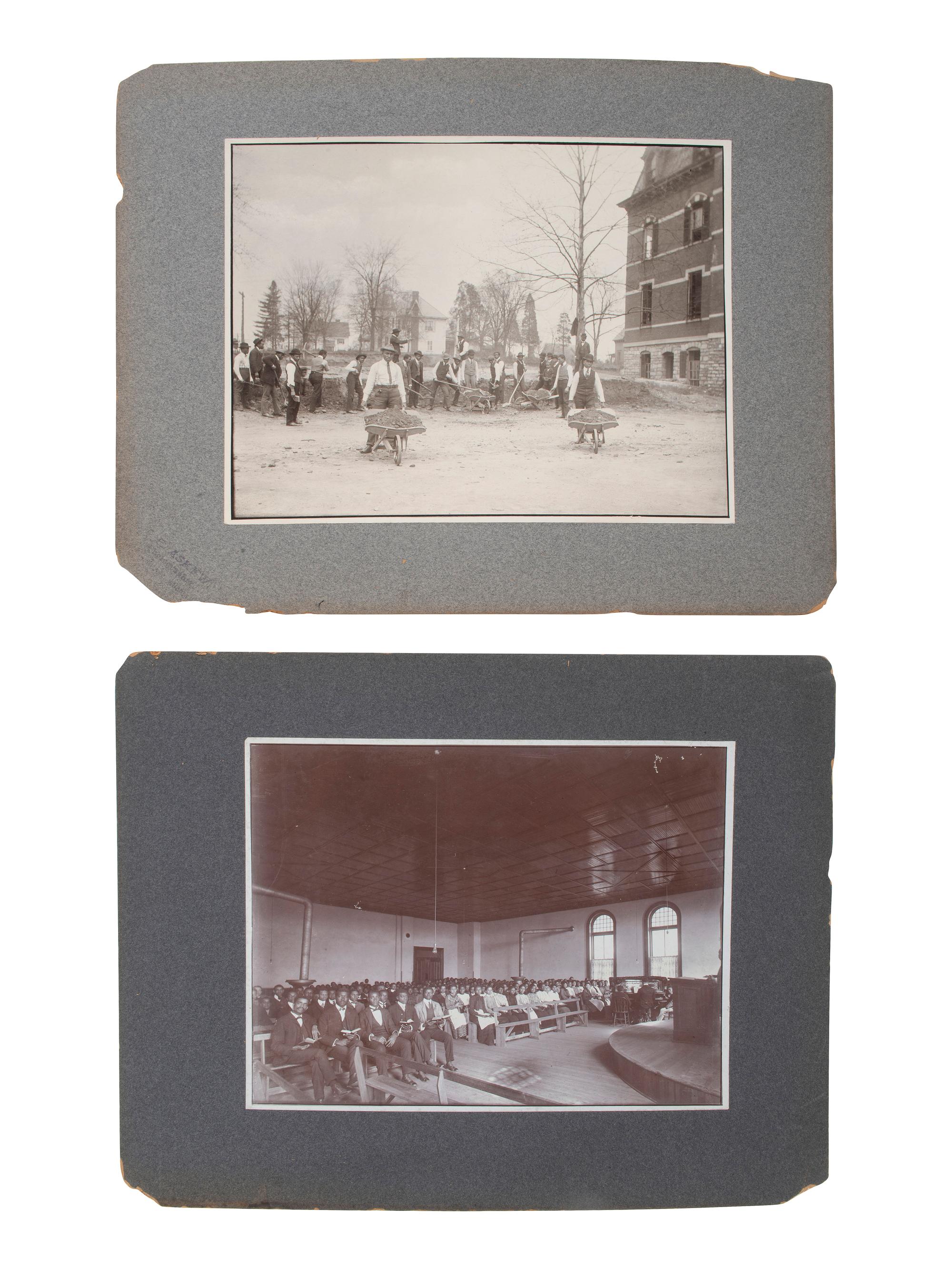[EARLY PHOTOGRAPHY]. A group of 3 photographs of African American subjects, incl. occupational and religious scenes taken by formerly enslaved African American photographer Thomas ASKEW (ca 1847-1914). Atlanta, GA.