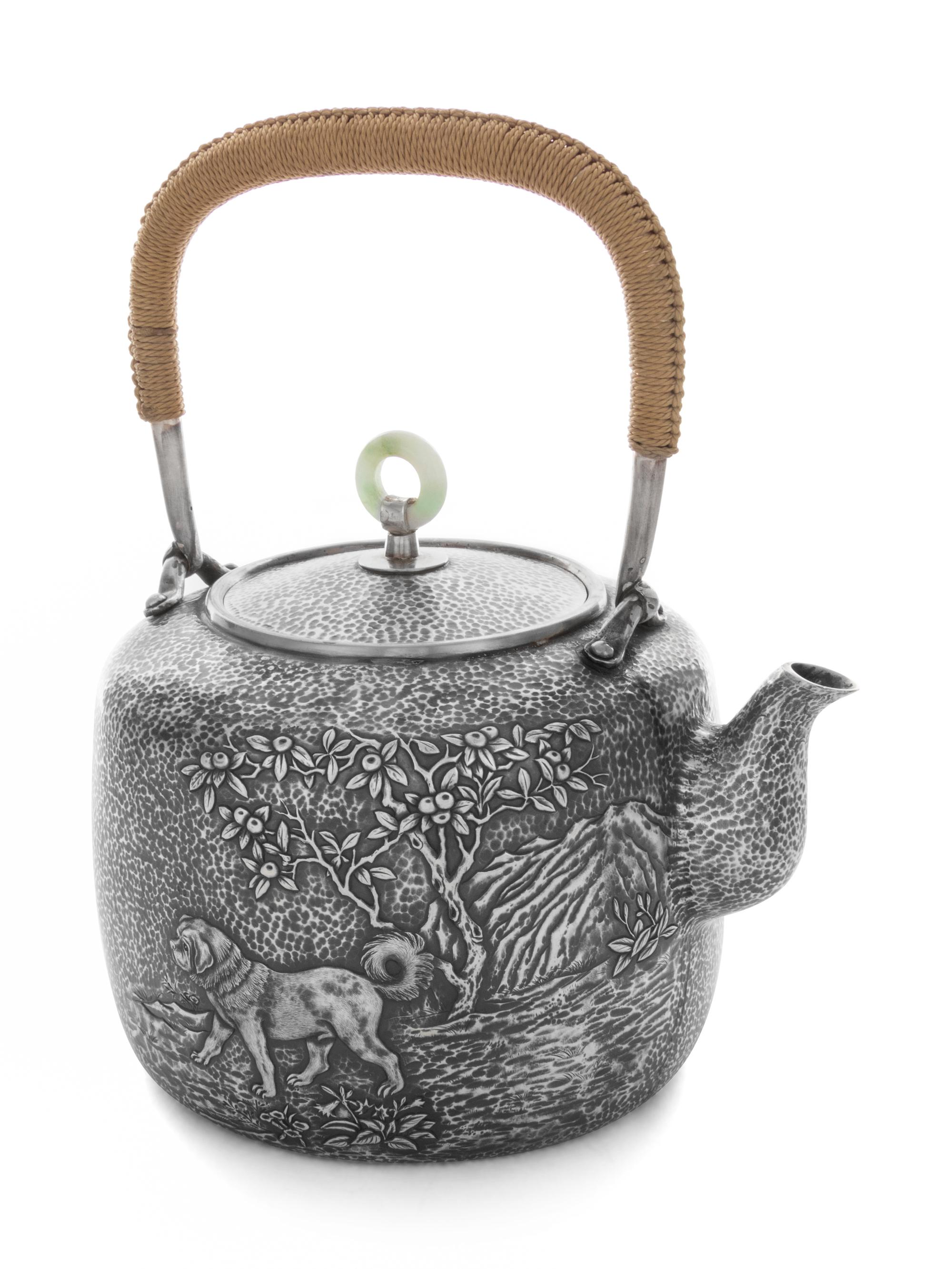 A Japanese Silver Tea Pot