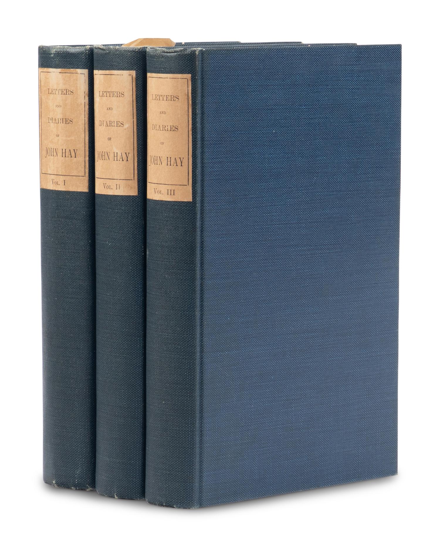 [LINCOLN, Robert Todd (1843-1926), his copy]. -- HAY, John (1838-1905). Letters of John Hay and Extracts from Diary . Washington, D.C.: Clara S. Hay, 1908.