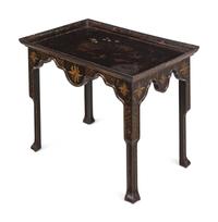 A Queen Anne Style Chinoiserie-Decorated Low Table
