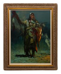 Untitled Indian with Spear and Shield