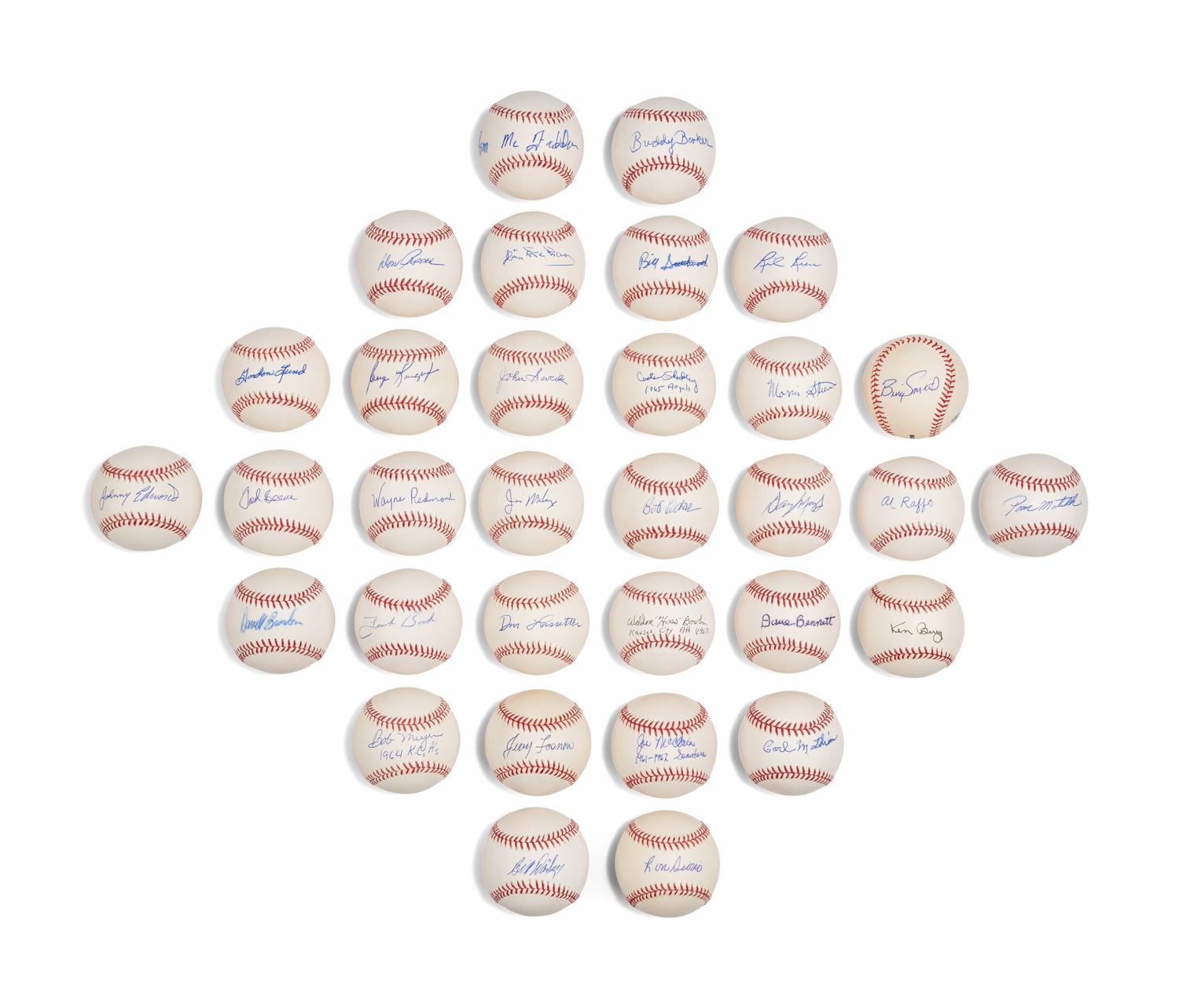 Bases Loaded Signed Autograph Baseball Group No. 87