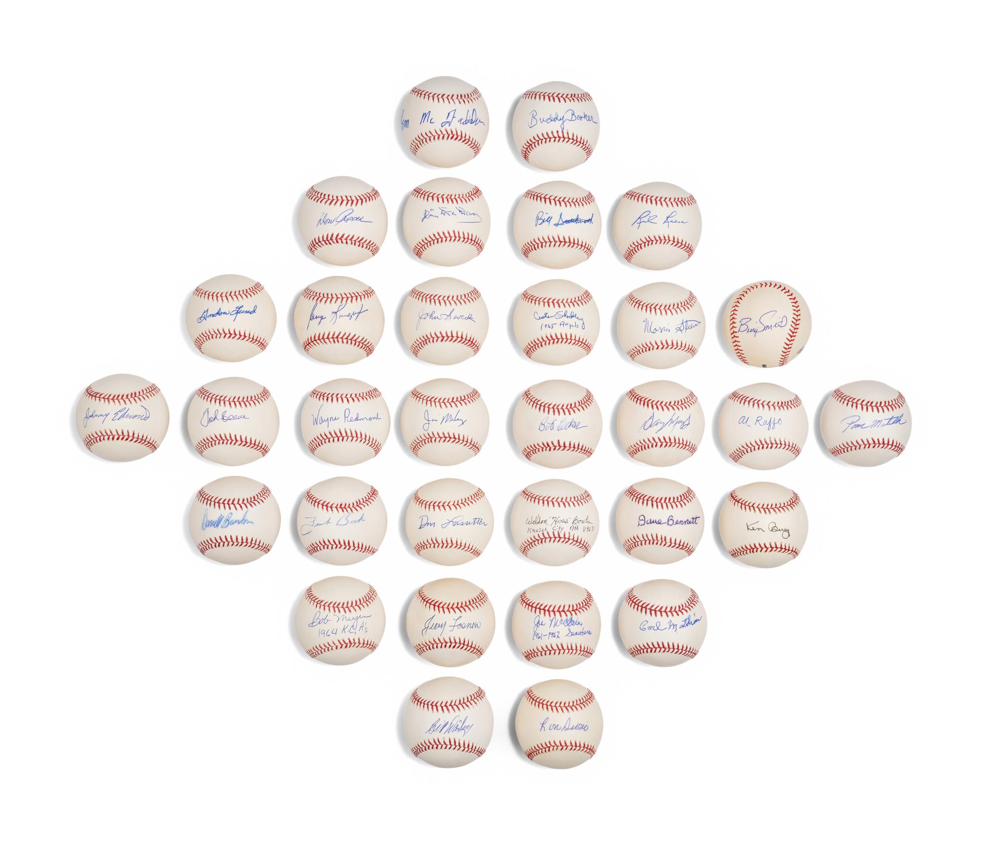 Bases Loaded Signed Autograph Baseball Group No. 87
