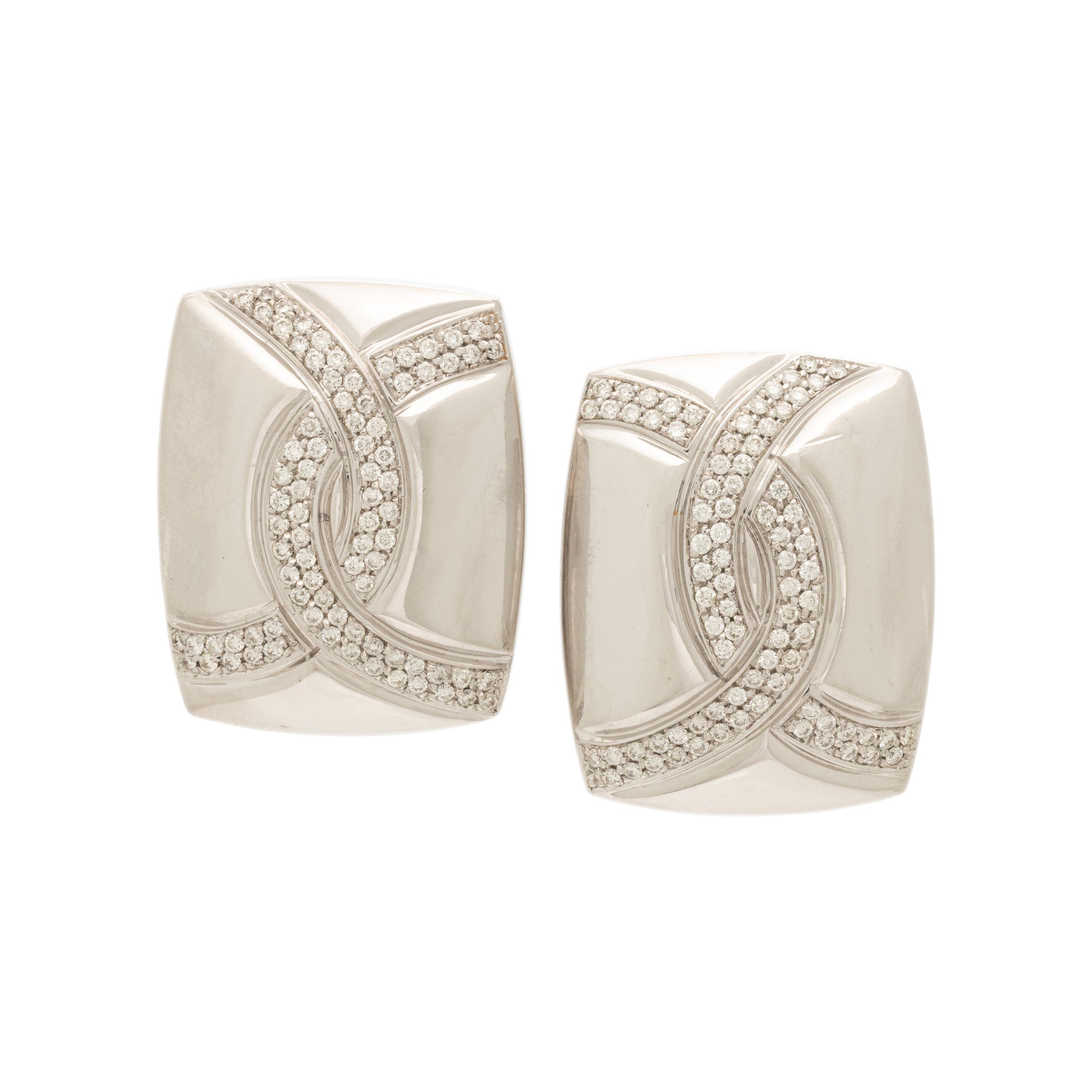 Sabbadini, Diamond and White Gold Earrings