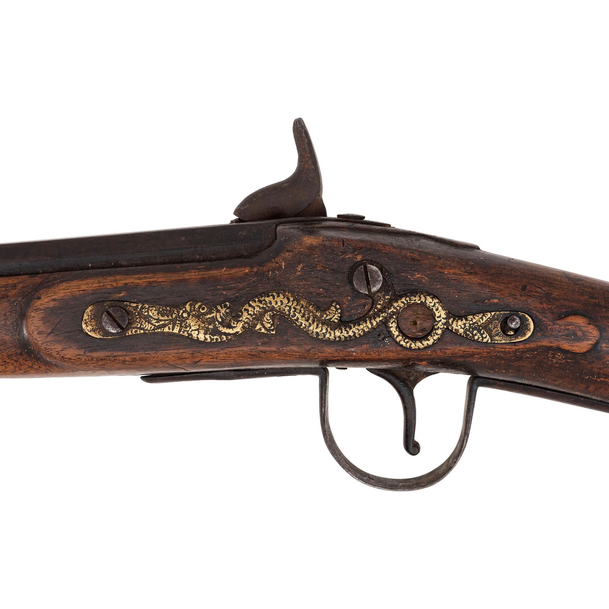 Shortened Percussion Northwest Trade Gun by Isaac Hollis & Sons