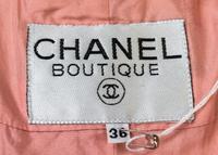 A Chanel Pink Wool Jacket, Size 36.