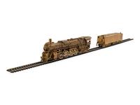 A United Scale Models Brass HO-Gauge Baldwin Locomotive Works 4-8-4 Locomotive and Tender