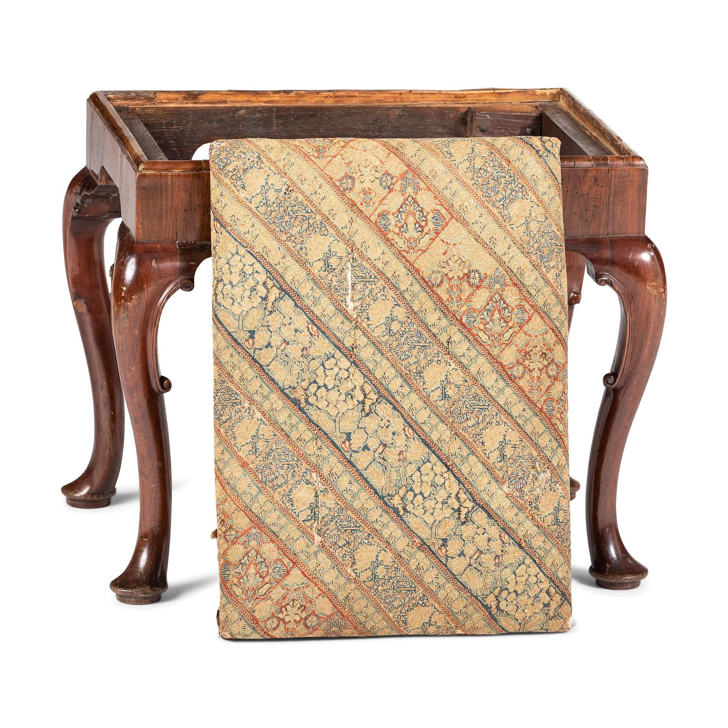 A George I Walnut Veneered Pad-Foot Stool