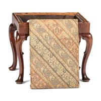 A George I Walnut Veneered Pad-Foot Stool