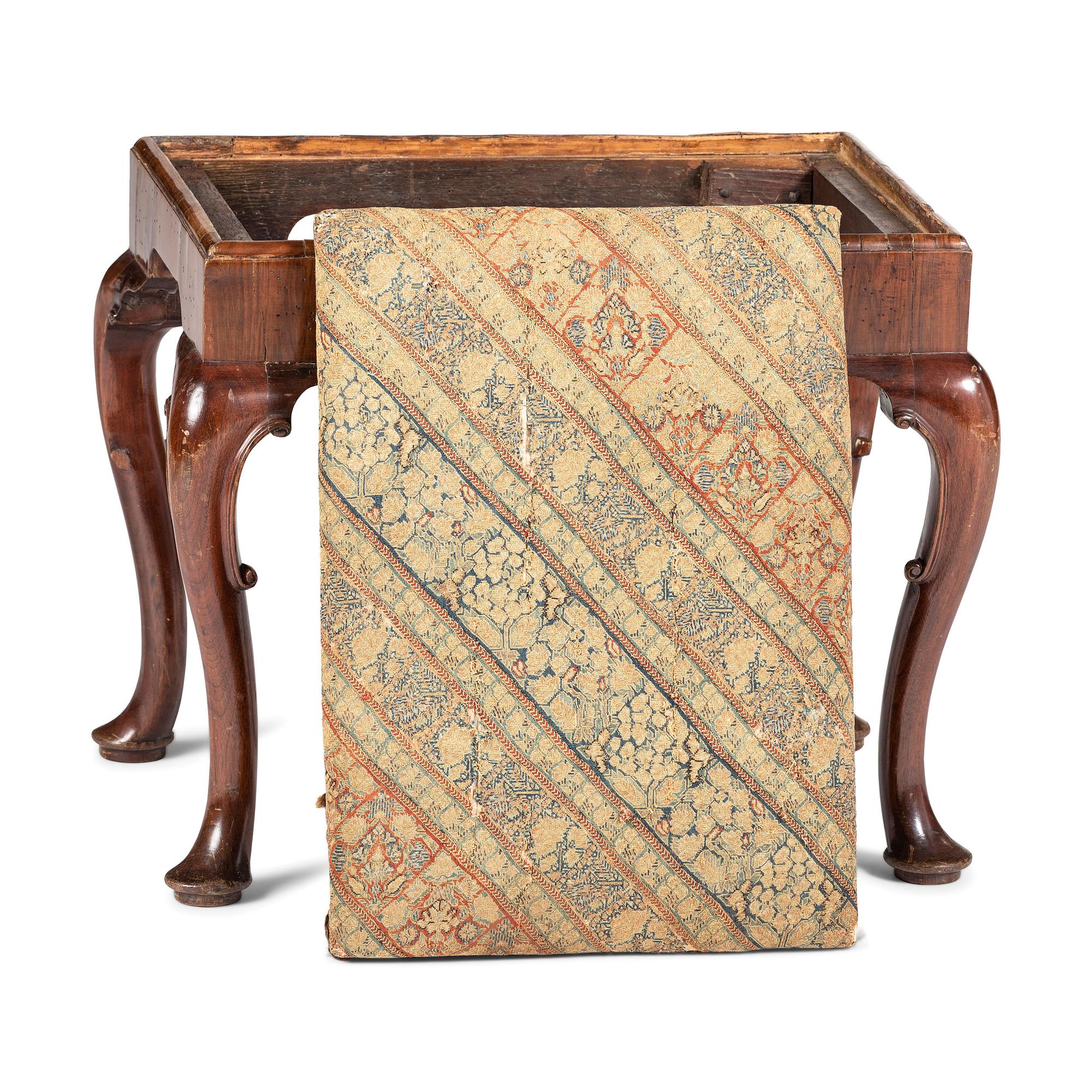 A George I Walnut Veneered Pad-Foot Stool