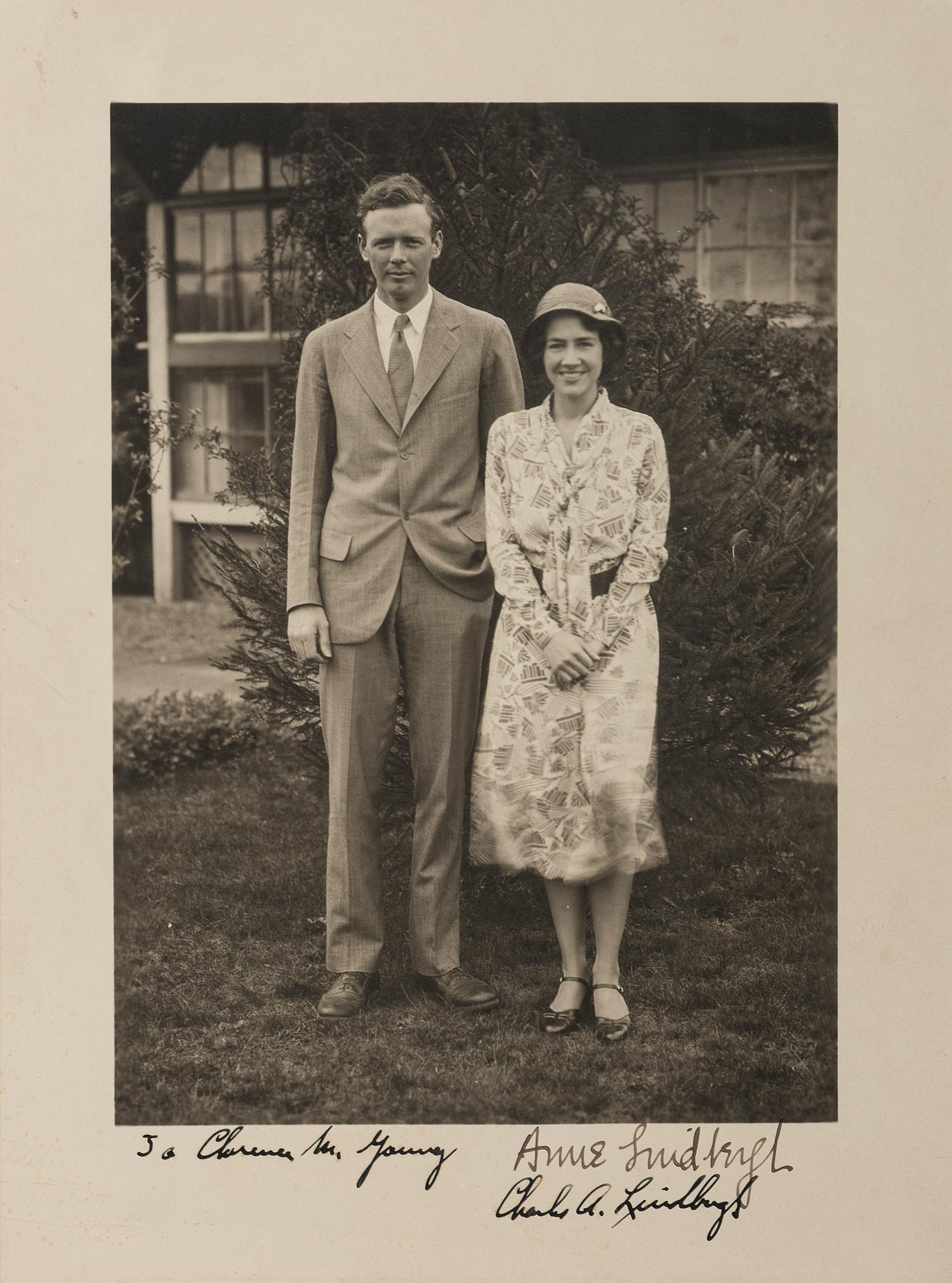 LINDBERGH, Charles (1902-1974) and LINDBERGH, Anne Morrow (1906-2001). Photograph signed ("Charles Lindbergh") and ("Anne Lindbergh").