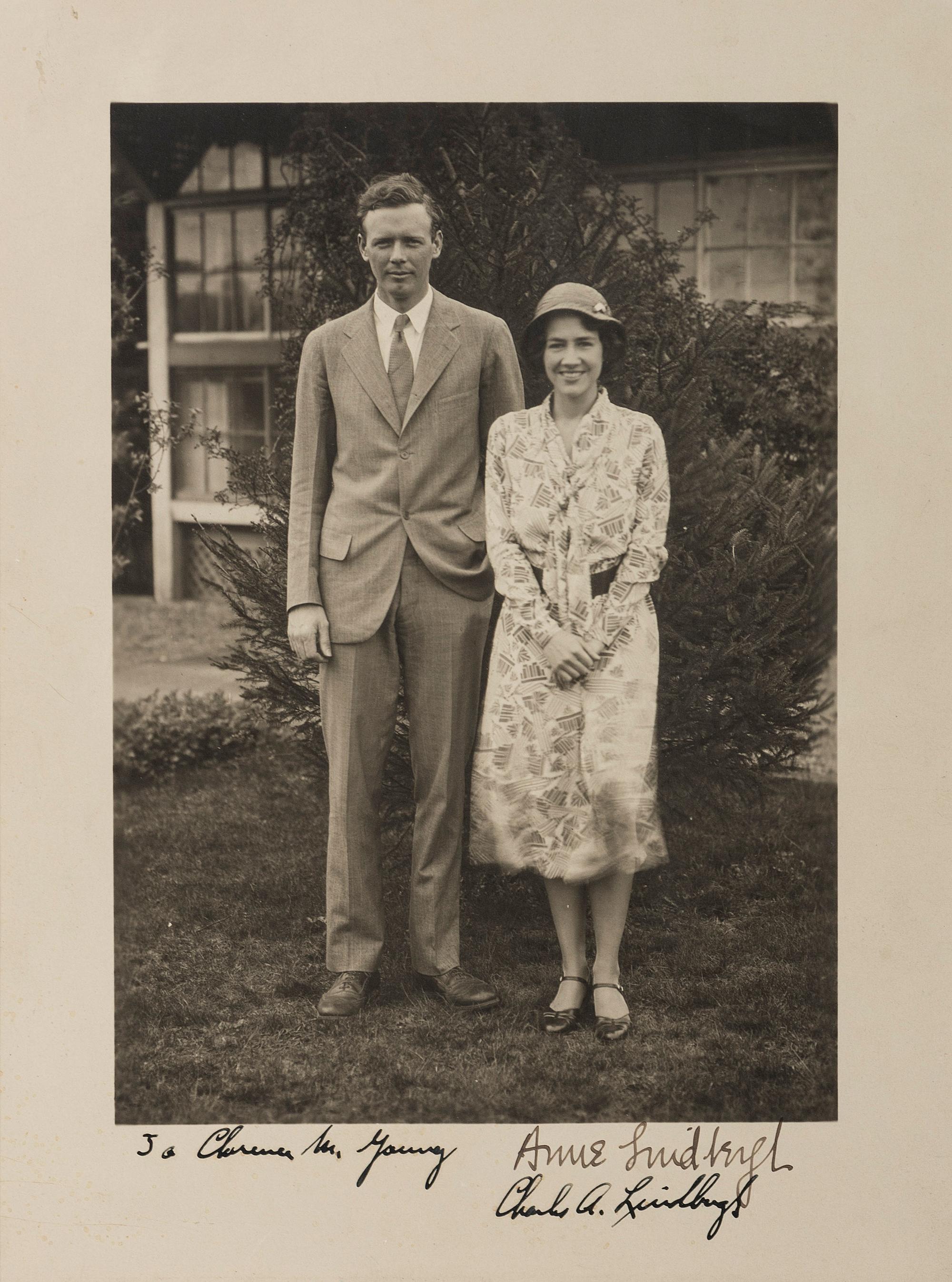 LINDBERGH, Charles (1902-1974) and LINDBERGH, Anne Morrow (1906-2001). Photograph signed ("Charles Lindbergh") and ("Anne Lindbergh").