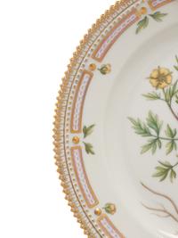 A Set of Ten Royal Copenhagen Flora Danica Porcelain Salad Plates