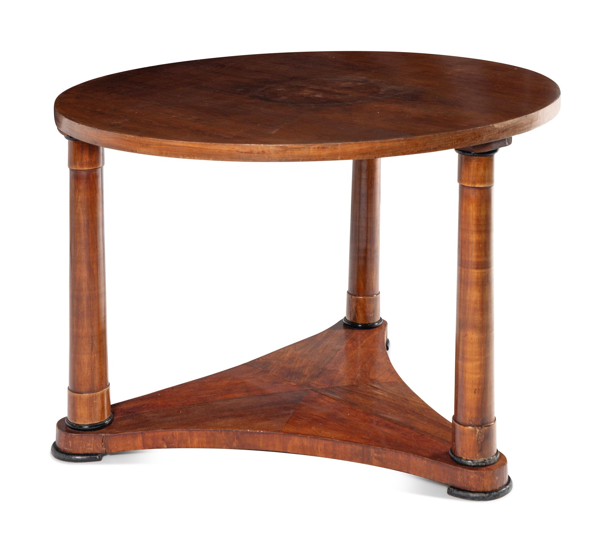 An Empire Style Walnut Center Table
