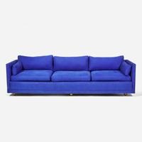 American Modern and Marcel Breuer (American, b. Hungary, 1902-1981) Even Arm Sofa, USA, circa 1960s, and a "Laccio" Coffee Table, designed 1925, the present lot circa 1970s